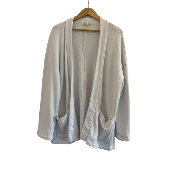 Eileen Fisher Sweaters - Eileen Fisher Open Cardigan Womens Large Boho Minimalist Lagenlook White Casual